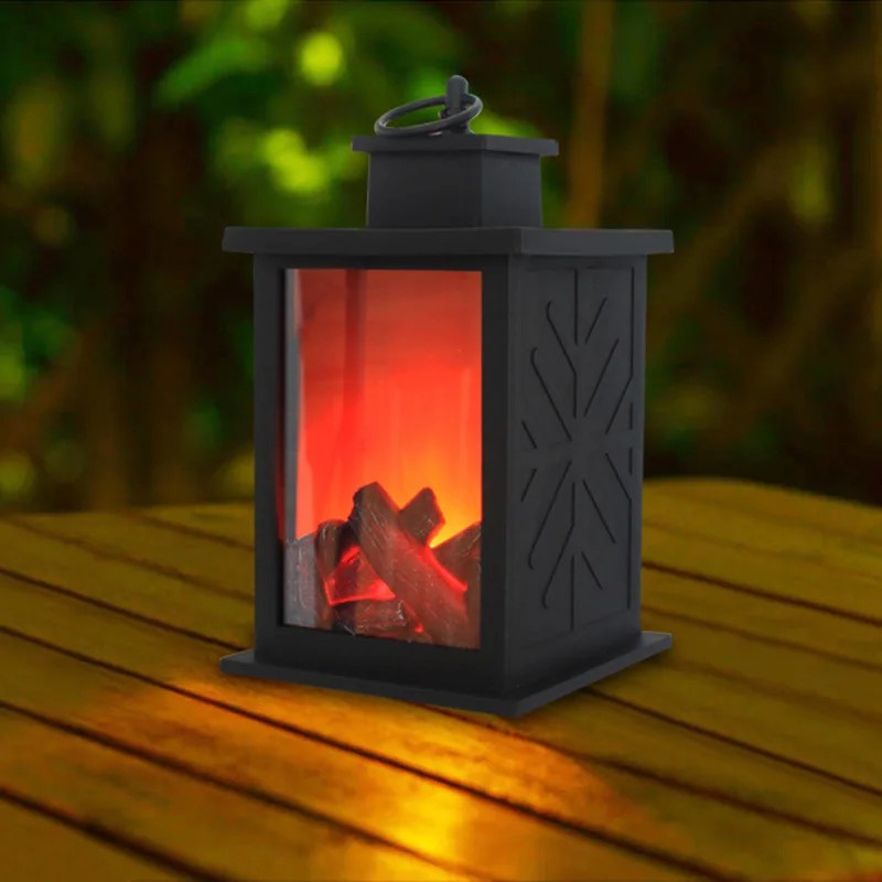 Flameless Fireplace Lantern Medium